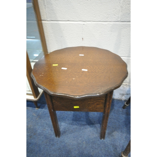 1237 - A MID CENTURY FORMICA DISPLAY CABINET, with double glazed sliding doors, enclosing two glass shelves... 