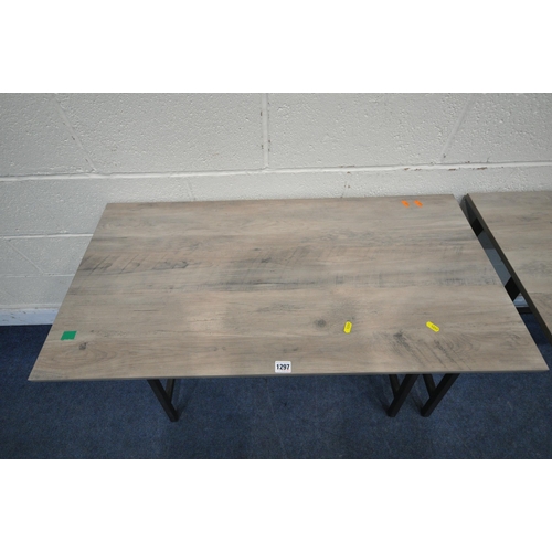 1297 - A PAIR OF VASAGLE DESKS, width 100cm x depth 50cm x height 76cm (condition report: overall good cond... 