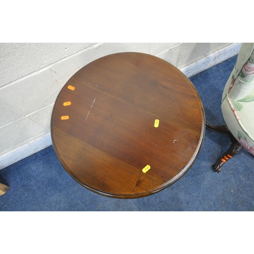 1307 - A 19TH CENTURY OVAL SUTHERLAND TABLE, raised on turned legs, shaped feet and brass castors, open wid... 