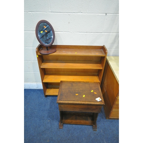 1327 - A PINE CHEST OF FOUR LONG DRAWERS, with a later Formica top, width 77cm x depth 61cm x height 75cm, ... 