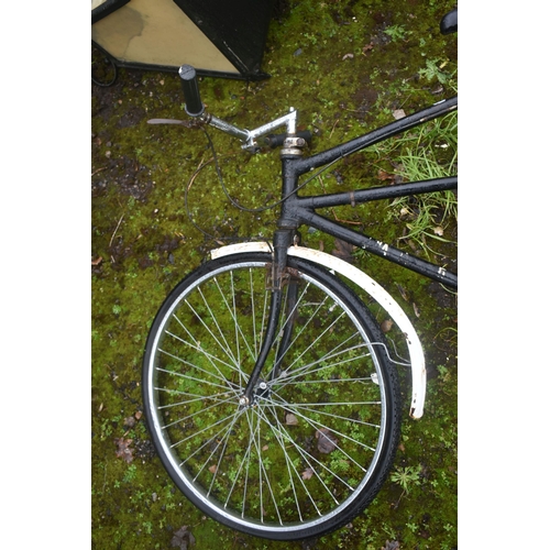 1007 - A VINTAGE CINELLI TANDEM BICYCLE, black 21 inch frame, 60cm wheel diameter, label to handlebar (cond... 