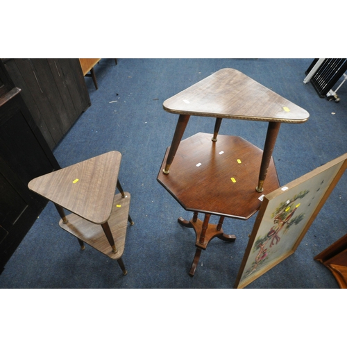 1267 - A SELECTION OF OCCASIONAL FURNITURE, to include a mahogany octagonal tilt top tripod table, diameter... 