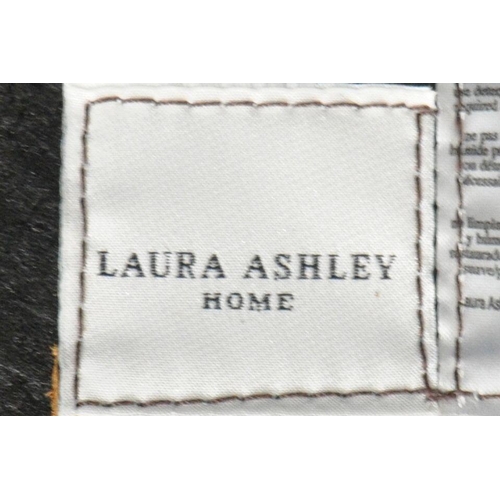 1282 - A LAURA ASHLEY BROWN 100% CATTLE HIDE BUTTONED ARMCHAIR, width 82cm x depth 74cm x height 84cm, alon... 