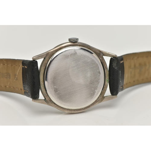 77 - A GENTS MASONIC 'GIRARD-PERREGAUX' WRISTWATCH, manual wind, round white dial signed 'Girard-Pierrega... 