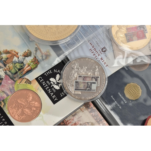 140 - A PLASTIC TUB OF MIXED COMMEMORATIVES, plastic tub of mixed commemoratives to include amounts of com... 