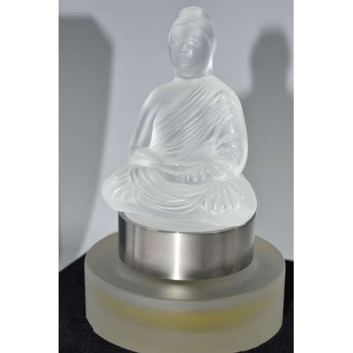 320 - A BOXED LALIQUE POUR HOMME 'BUDDHA' SCENT BOTTLE, a limited edition from the Flacon Collection 2008,... 