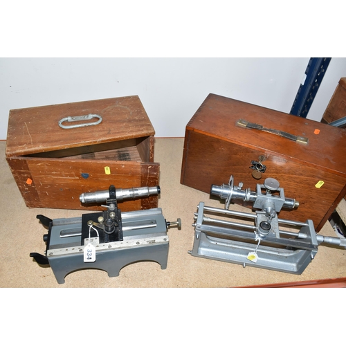 334 - TWO PRECISION OPTICAL MEASURING INSTRUMENTS, comprising a J. Swift & Son model 31287 with a micromet... 