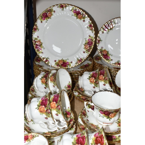 335 - A LARGE QUANTITY OF ROYAL ALBERT 'OLD COUNTRY ROSES' PATTERN DINNERWARE, comprising  a circular serv... 