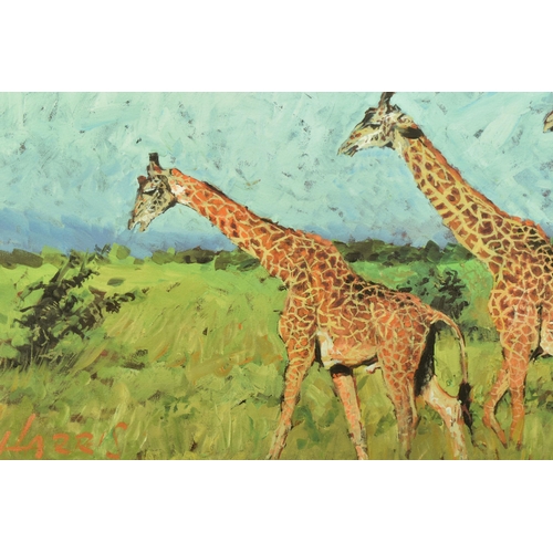 313 - ROLF HARRIS (AUSTRALIA 1930-2023)  'FOUR GIRAFFES' a limited edition print on paper laid, 47/195 wit... 