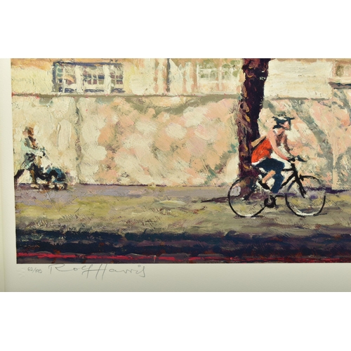 314 - ROLF HARRIS (AUSTRALIA 1930-2023) 'CYCLIST, BAYSWATER ROAD', a study of a London street, a Limited E... 