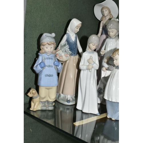 363 - TEN NAO FIGURES, to include Cheer Me Up, My Playful Puppy, Sleepy Boy, Choir Boys, Girl Holding a Ca... 