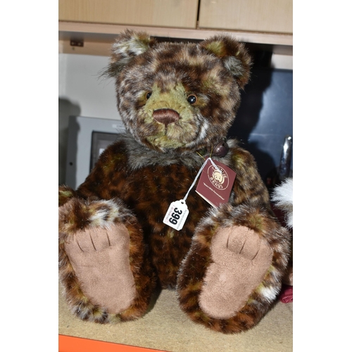 399 - TWO CHARLIE BEARS TEDDY BEARS DESIGNED BY ISABELLE LEE, comprising 'Mr. Twitcher' CB141451B a fully ... 