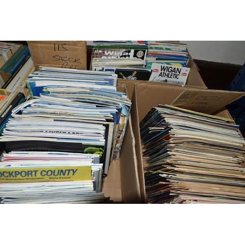 411 - FIVE BOXES OF FOOTBALL PROGRAMMES, to include various programmes Macclesfield dating from 1996-2001,... 