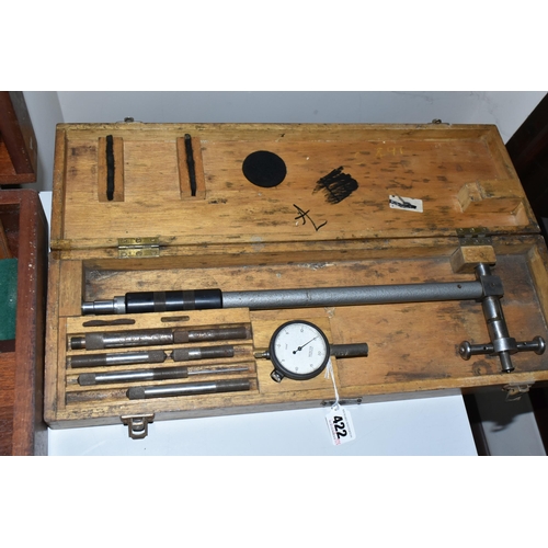 422 - A CASED MERCER INTERNAL BALL GAUGE, .0005'', model no 801 T, in a wooden case (1) (Condition Report:... 