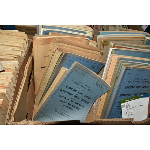 424 - A QUANTITY OF BRITISH RAILWAYS WORKING TIMETABLES, mainly London Midland Region issues from the 1970... 