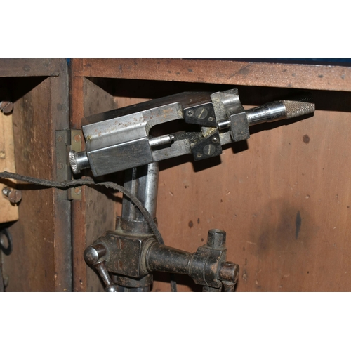 439 - A CASED WATCHMAKER'S LATHE, in need of some attention, parts unchecked (1) (Condition Report: af, ma... 