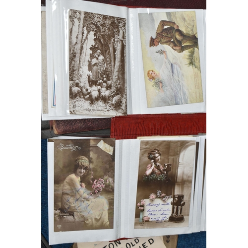 469 - ONE BOX OF POSTCARDS & PHOTOGRAPHS in albums and loose comprising rare examples from the early 20th ... 