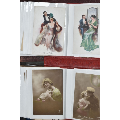 469 - ONE BOX OF POSTCARDS & PHOTOGRAPHS in albums and loose comprising rare examples from the early 20th ... 