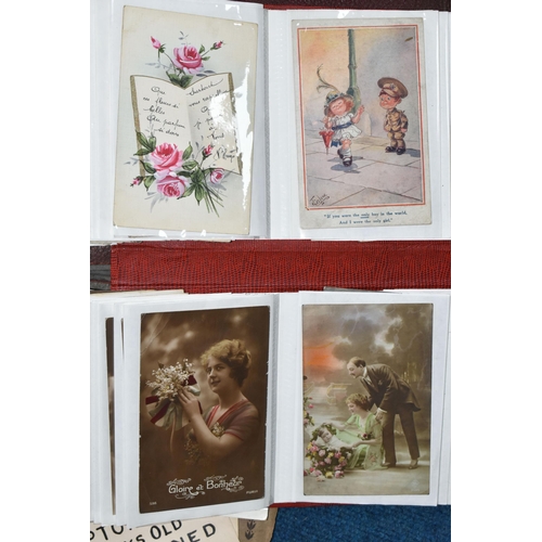 469 - ONE BOX OF POSTCARDS & PHOTOGRAPHS in albums and loose comprising rare examples from the early 20th ... 