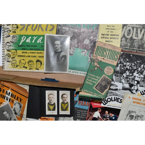 470 - A QUANTITY OF WOLVERHAMPTON WANDERERS F.C MEMORABILIA AND EPHEMERA, to include a photograph signed b... 