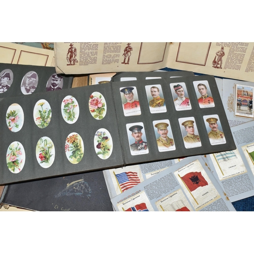 473 - ONE BOX containing a large collection of Cigarette Cards and 'Silks' in 1d albums and loose to inclu... 