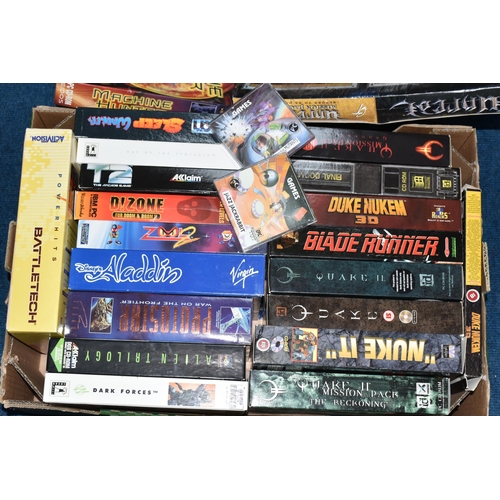 475 - BIG BOX PC VIDEO GAMES, spread across three boxes, includes Doom II (and expansions), Duke Nukem 3D ... 