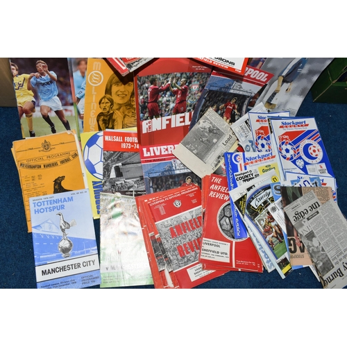 480 - FIVE BOXES OF ASSORTED FOOTBALL PROGRAMMES, containing a large collection of several hundred matchda... 