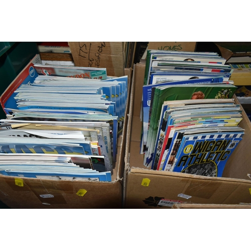 480 - FIVE BOXES OF ASSORTED FOOTBALL PROGRAMMES, containing a large collection of several hundred matchda... 