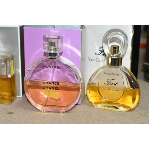 483 - A COLLECTION OF CHANEL AND SIMILAR PERFUMES, comprising a boxed bottle of Amouage 'Jubilation 25' ea... 