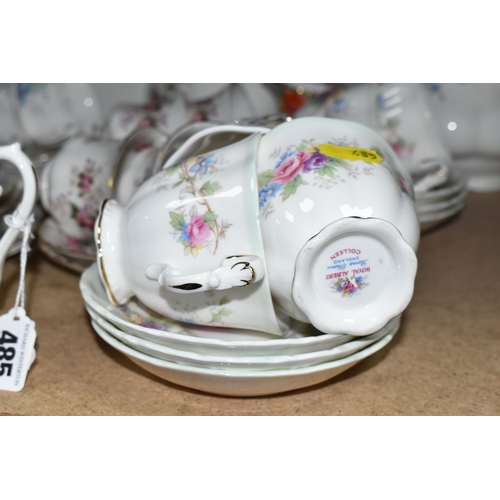 485 - A GROUP OF ROYAL ALBERT TEAWARE, to include a Friendship series 'Larkspur' pattern set of cake plate... 