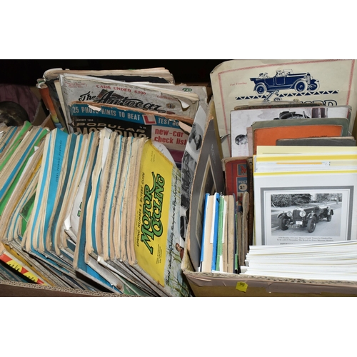 488 - TWO BOXES OF VINTAGE MAGAZINES & COMICS to include a large collection of The Motorcycle dating from ... 