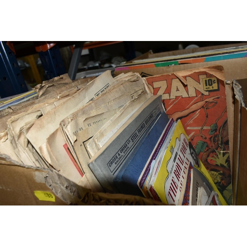 488 - TWO BOXES OF VINTAGE MAGAZINES & COMICS to include a large collection of The Motorcycle dating from ... 