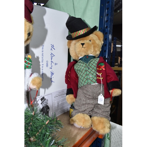 502 - TWO BOXED DANBURY MINT CHRISTMAS BEARS, comprising 'Stanley' the 2017 Christmas Bear and 'Winston' t... 