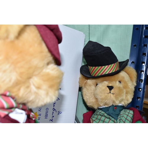 502 - TWO BOXED DANBURY MINT CHRISTMAS BEARS, comprising 'Stanley' the 2017 Christmas Bear and 'Winston' t... 