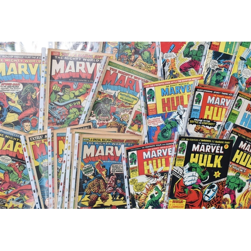 513 - MIGHTY WORLD OF MARVEL COMICS NO'S 1-250, two boxes of Marvel UK comics, also includes around ten mi... 