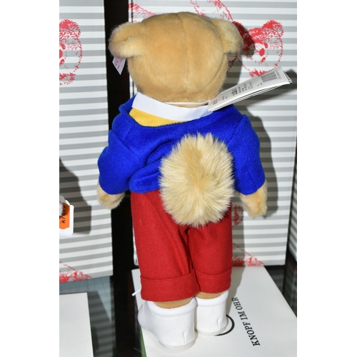 529 - A BOXED STEIFF LIMITED EDITION 'ALGY PUG', with light brown plush 'fur', gold coloured ear button an... 