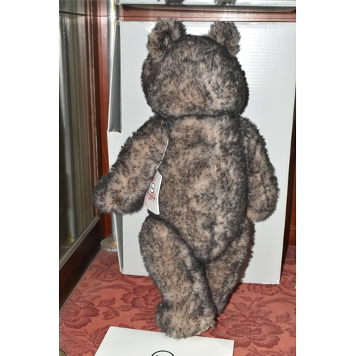 534 - A BOXED STEIFF LIMITED EDITION 'BIG BEAR', jointed with grey tipped alpaca 'fur', growler, gold colo... 