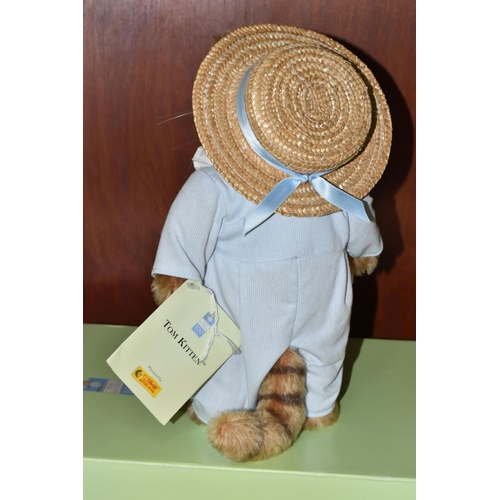 536 - A BOXED STEIFF BEATRIX POTTER LIMITED EDITION 'TOM KITTEN', with mohair and cotton 'fur', wearing a ... 