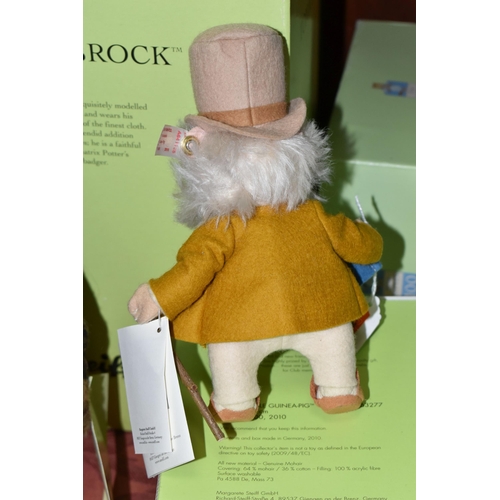 537 - A BOXED STEIFF BEATRIX POTTER LIMITED EDITION 'THE AMIABLE GUINEA-PIG', the character with mohair an... 