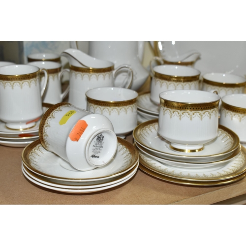 568 - A THIRTY FOUR PIECE PARAGON ATHENA PART TEA AND COFFEE SET, comprising a coffee pot, a cream jug, a ... 