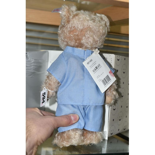 594 - A BOXED STEIFF LIMITED EDITION NHS '75 YEARS OF CARE' TEDDY BEAR, exclusive to Danbury Mint, no.6914... 