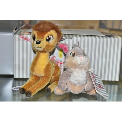 599 - A BOXED STEIFF LIMITED EDITION DISNEY BAMBI AND THUMPER SET, no.683305, limited edition no.104/2000,... 