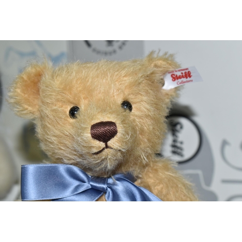 605 - A BOXED STEIFF LIMITED EDITION 140 YEARS 'TEDDY BEAR WITH LITTLE FELT ELEPHANT', no. 006166, limited... 