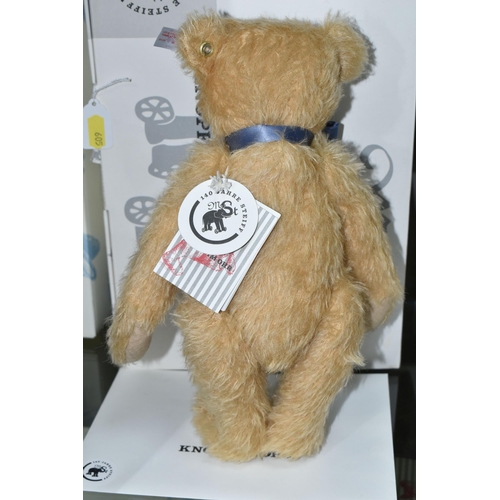 605 - A BOXED STEIFF LIMITED EDITION 140 YEARS 'TEDDY BEAR WITH LITTLE FELT ELEPHANT', no. 006166, limited... 