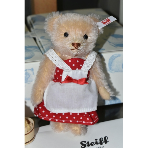 610 - TWO BOXED STEIFF LIMITED EDITION  'JACK & JILL' BEARS,  comprising Jack 664342 - 160/1,500, cinnamon... 