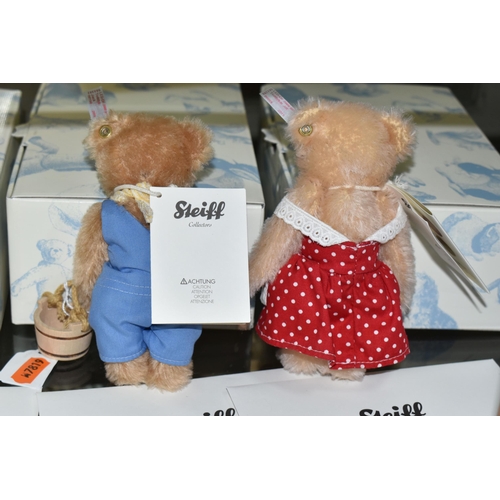 610 - TWO BOXED STEIFF LIMITED EDITION  'JACK & JILL' BEARS,  comprising Jack 664342 - 160/1,500, cinnamon... 