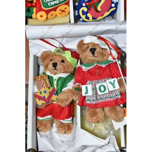 617 - TWO BOXED SETS OF FOUR DANBURY MINT CHRISTMAS TEDDY BEARS, comprising 2017 collection and 2018 colle... 