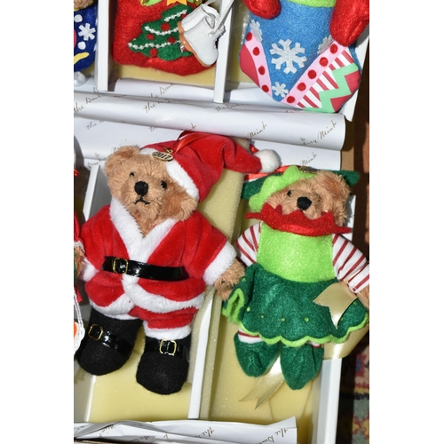 617 - TWO BOXED SETS OF FOUR DANBURY MINT CHRISTMAS TEDDY BEARS, comprising 2017 collection and 2018 colle... 