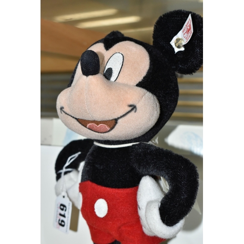 619 - A BOXED STEIFF LIMITED EDITION 'MICKEY MOUSE', a Danbury Mint exclusive, with mohair and cotton 'fur... 