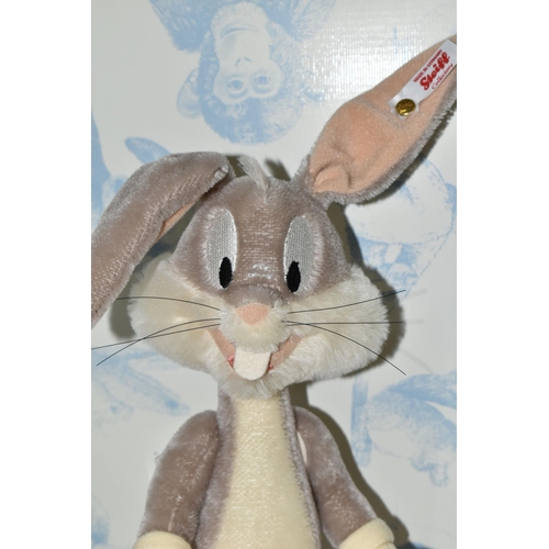 626 - A BOXED STEIFF LIMITED EDITION 'BUGS BUNNY', with grey and white mohair and cotton, gold coloured ea... 